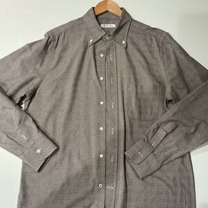Loro Piana Gray Checkered Button Down Shirt